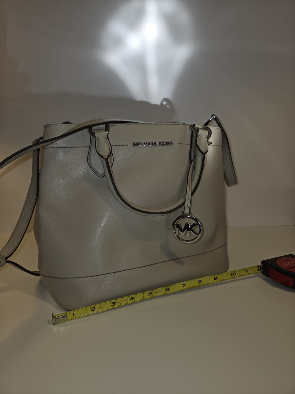Michael Kors Eden Leather Tote Bag in Light Cement